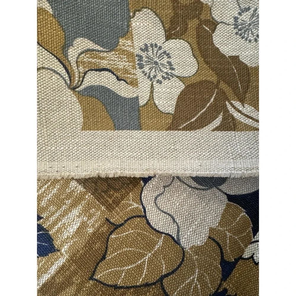 Vintage Boris Kroll Fabrics Kabuki MCM‎ 3 3/4 Yards Continuous Fabric